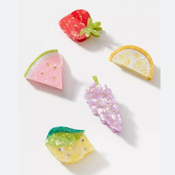 Anthropologie Accessories - ANTHROPOLOGIE Small Fruit Claw Clip grape only NWOT
